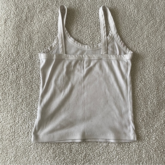 White Ribbed Tank Top - Picture 2 of 2